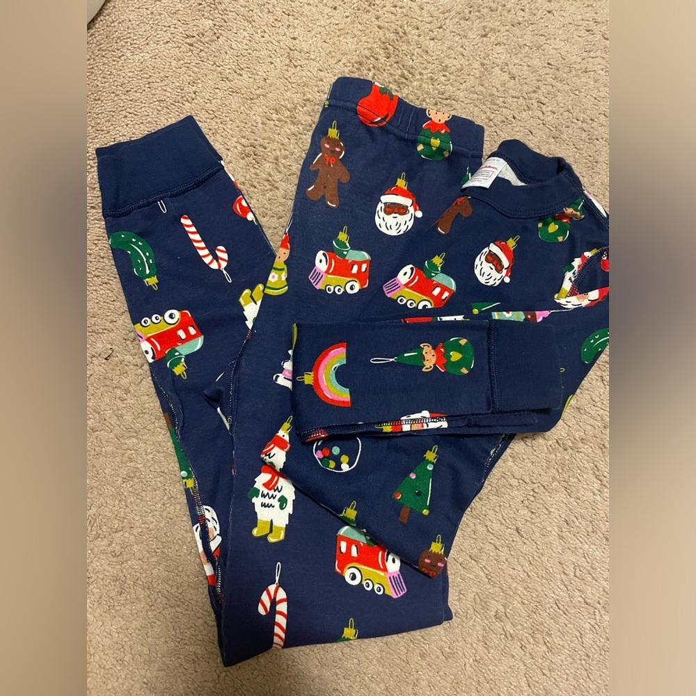 Hanna Anderson kids holiday pajamas size 10